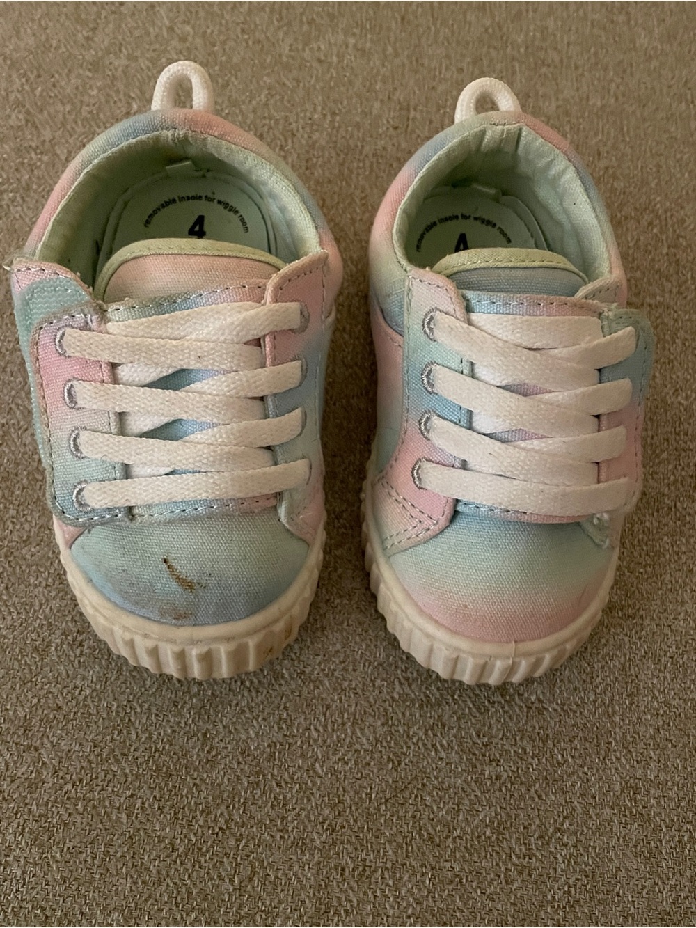 Kids Pastel Tie-Dye Sneakers - White Laces